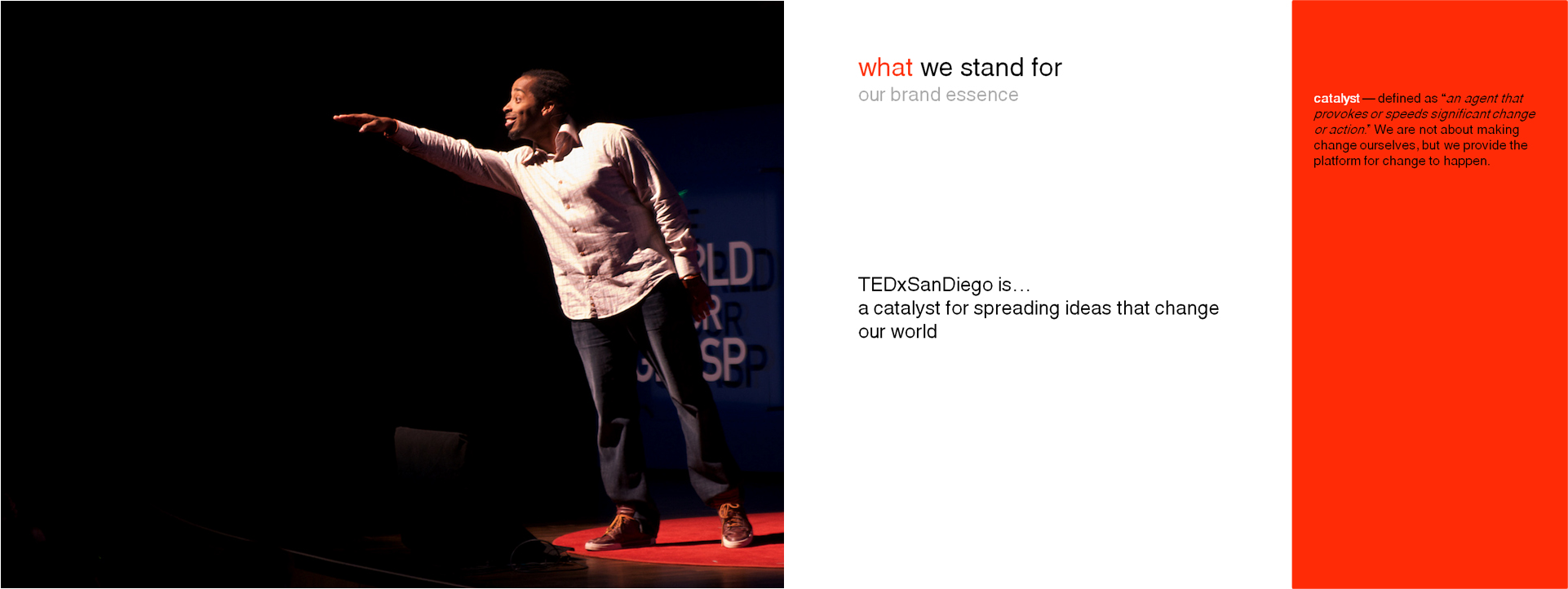 TEDxSD Brand Essence spread
